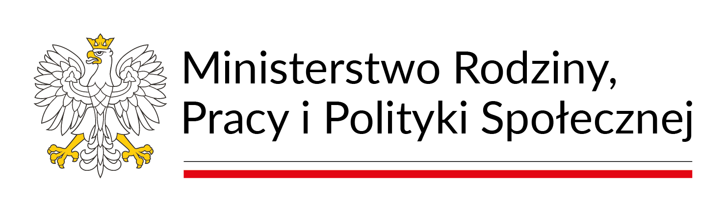 obraz przedstawia logo z napisem Ministerstwo Rodziny Pracy i Polityki Społecznej