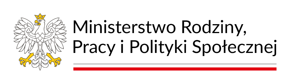 obraz przedstawia logo z napisem Ministerstwo Rodziny Pracy i Polityki Społecznej
