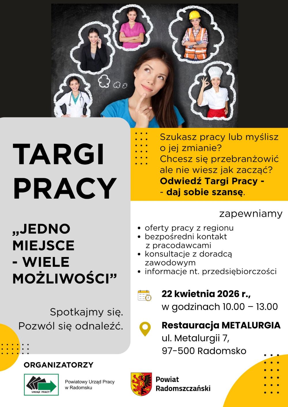 Obrazek dla: Targi Pracy "Jedno miejsce - wiele możliwości"